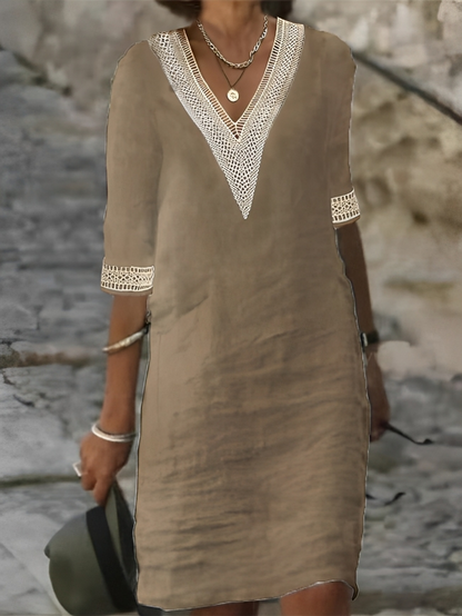 Robe d'été femme lin confortable élégante