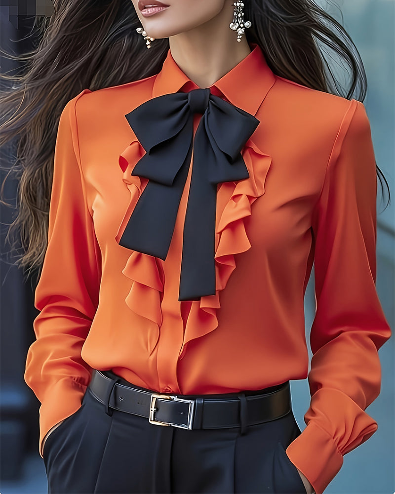 Robe élégante femme nœud volants