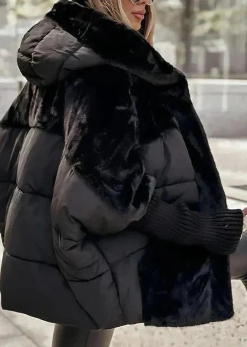 Élégante veste d'hiver en polaire douce de luxe pour femme