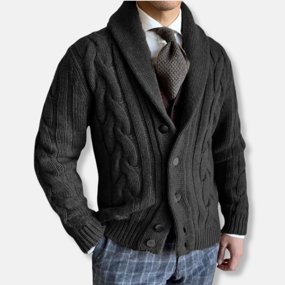 Gilet en tricot mélange laine Coupe classique avec boutons