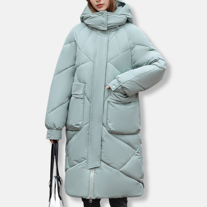 Manteau matelassé grande taille hiver chaud capuche