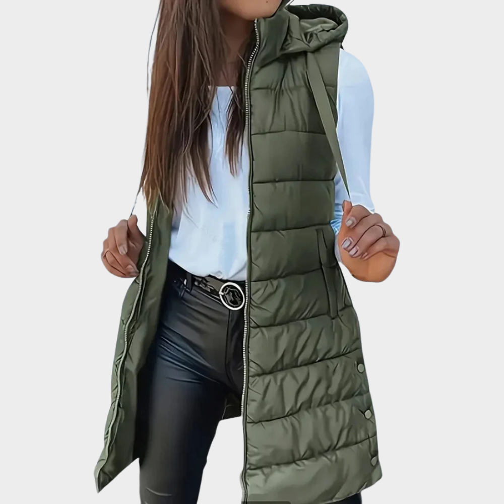Gilet d'hiver chaud à capuche