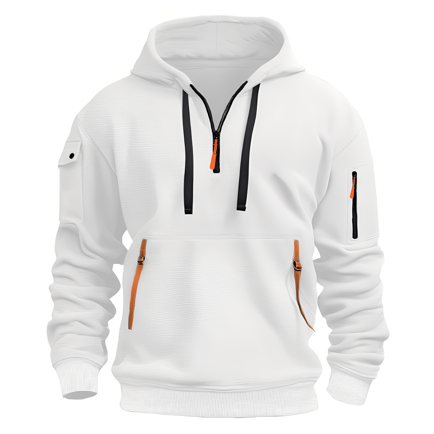 Sweat à capuche zippé confortable pour hommes