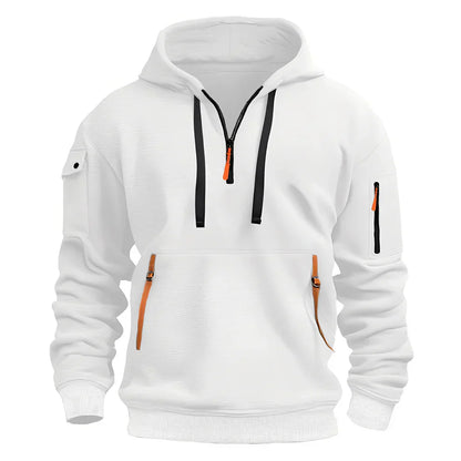 Sweatshirt à capuche homme sportif avec fermeture éclair