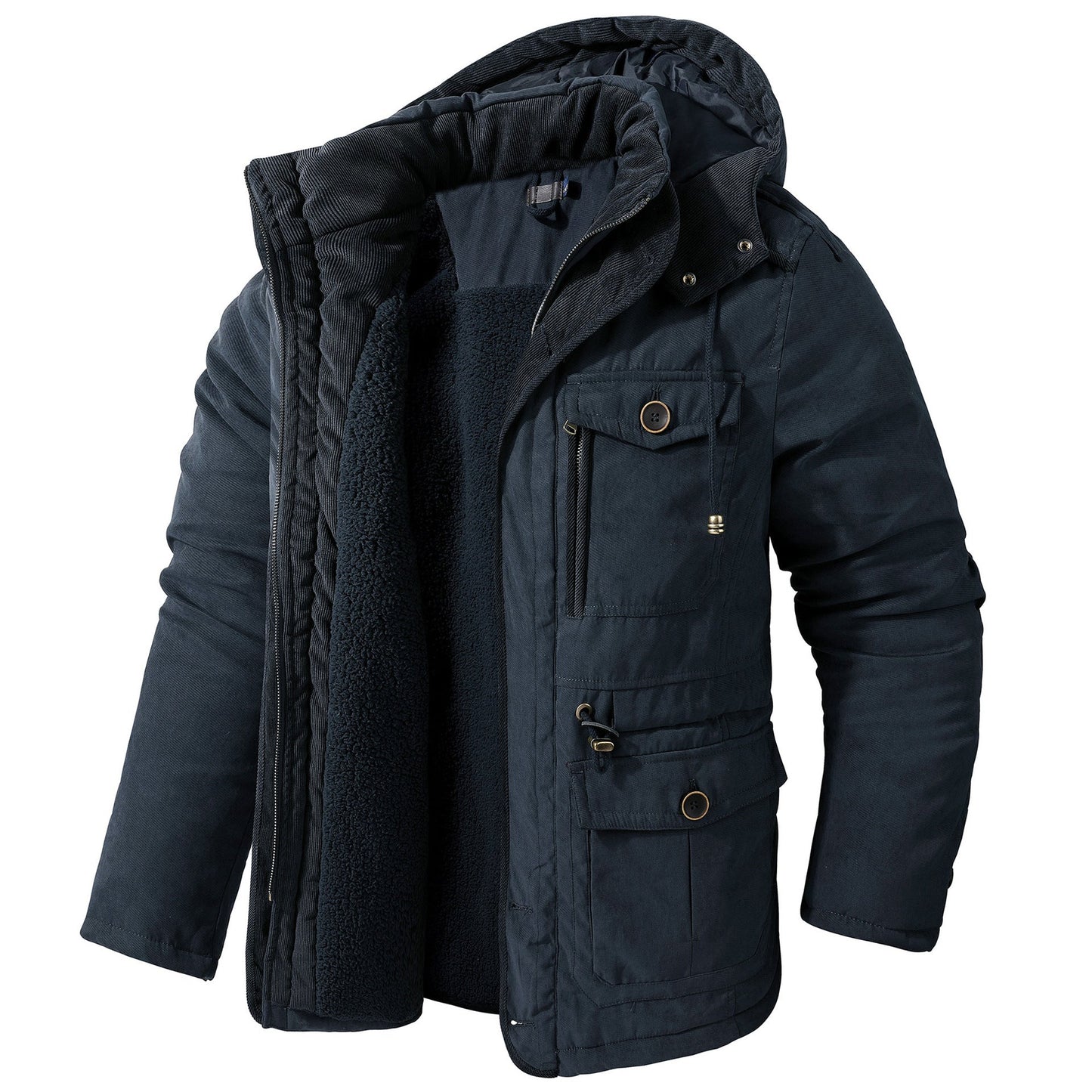 Parka d'hiver à capuche chaud pour homme
