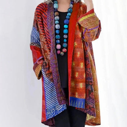 Kimono veste style bohème léger design patchwork