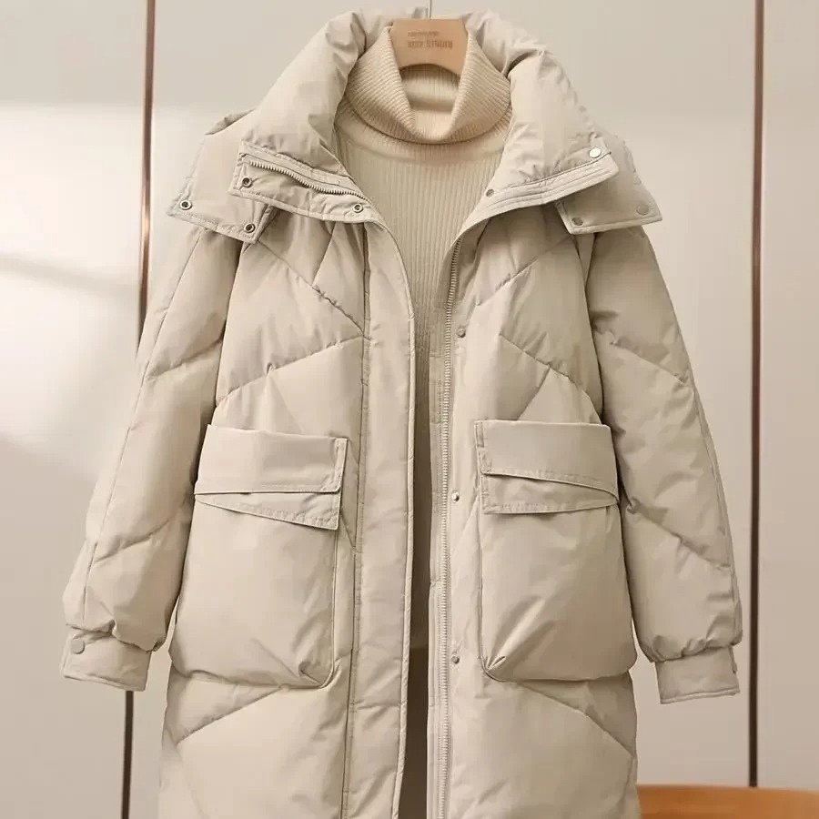Doudoune femme stylée gris léger