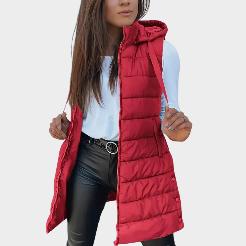 Gilet d'hiver chaud à capuche