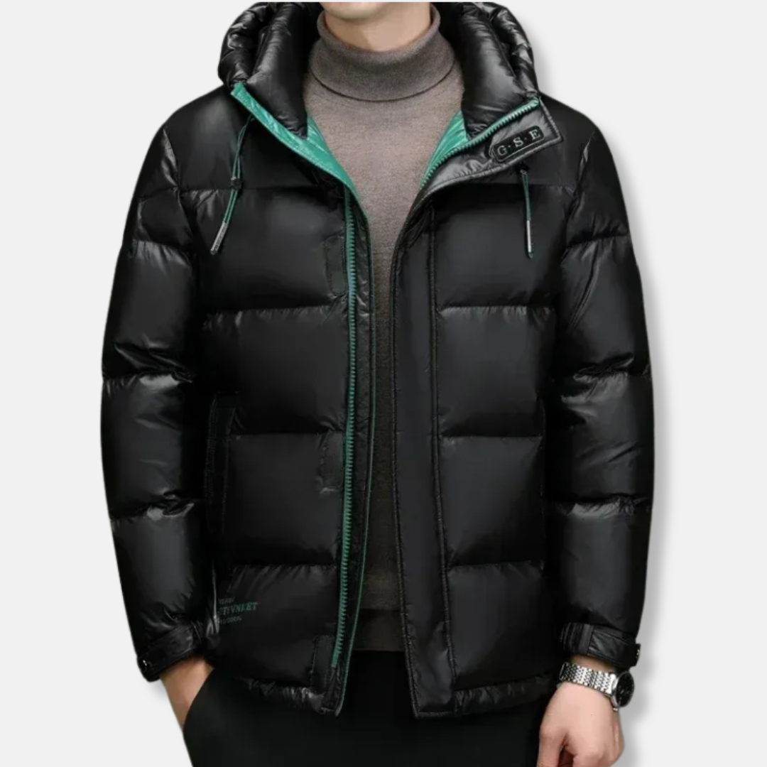 Doudoune chaude, à capuche, imperméable, avec fermeture éclair