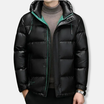 Doudoune chaude, à capuche, imperméable, avec fermeture éclair