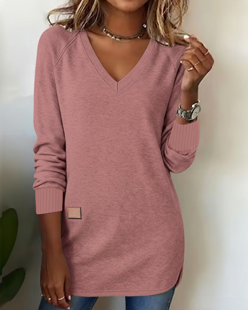 Robe élégante décolleté en V design chic