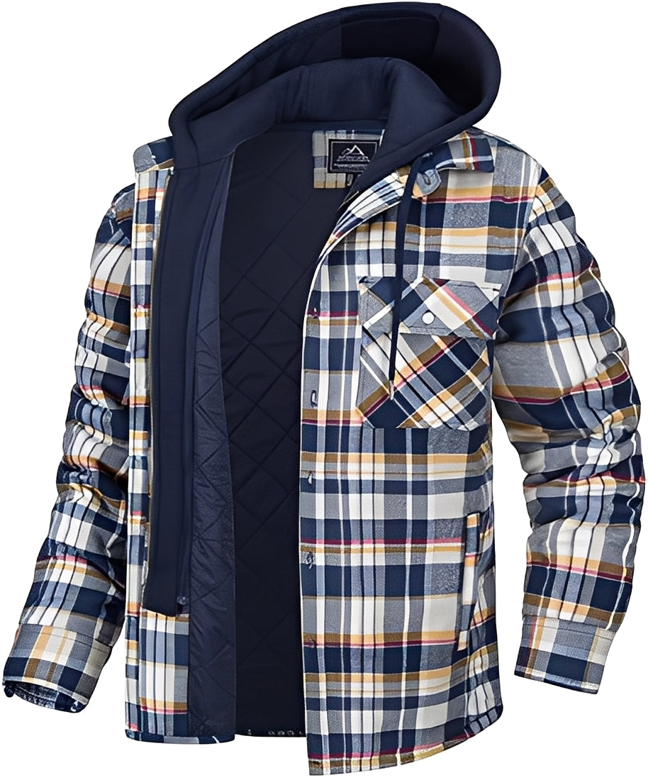 Stylische Herrenjacke - Lässig Kariert Dick - IdealeKleiden