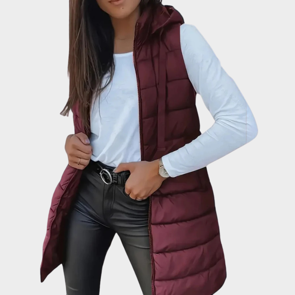 Gilet d'hiver chaud à capuche