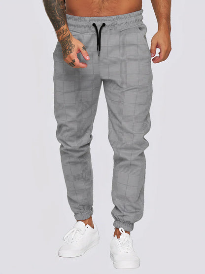 Pantalon à carreaux élégant homme Slimfit moderne