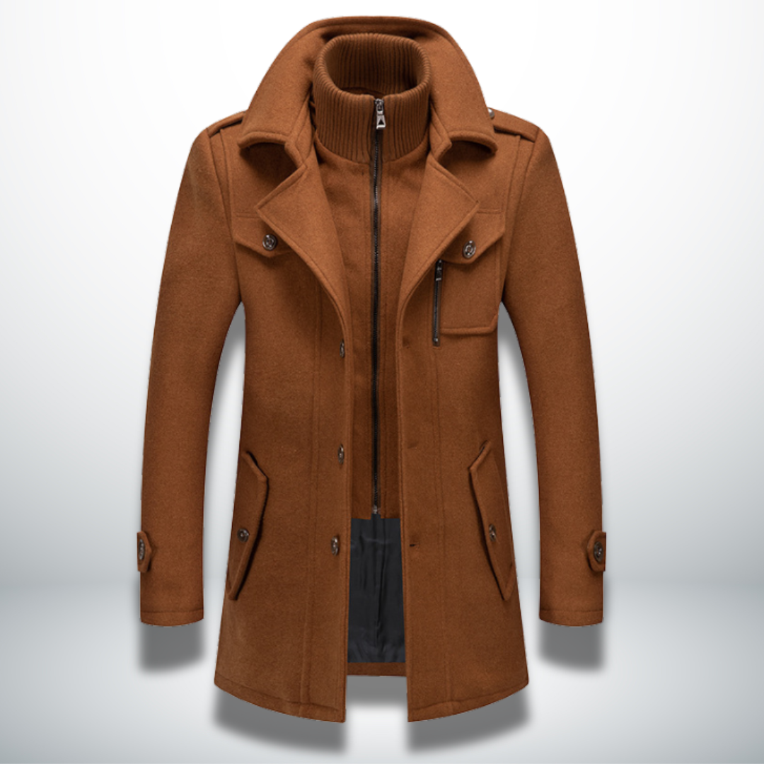 Manteau homme moderne fermeture boutonnée