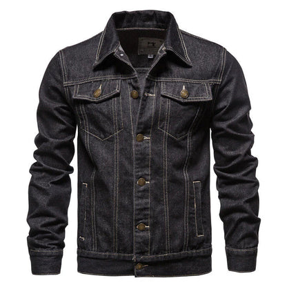 Veste trucker classique en jean bleu pour homme