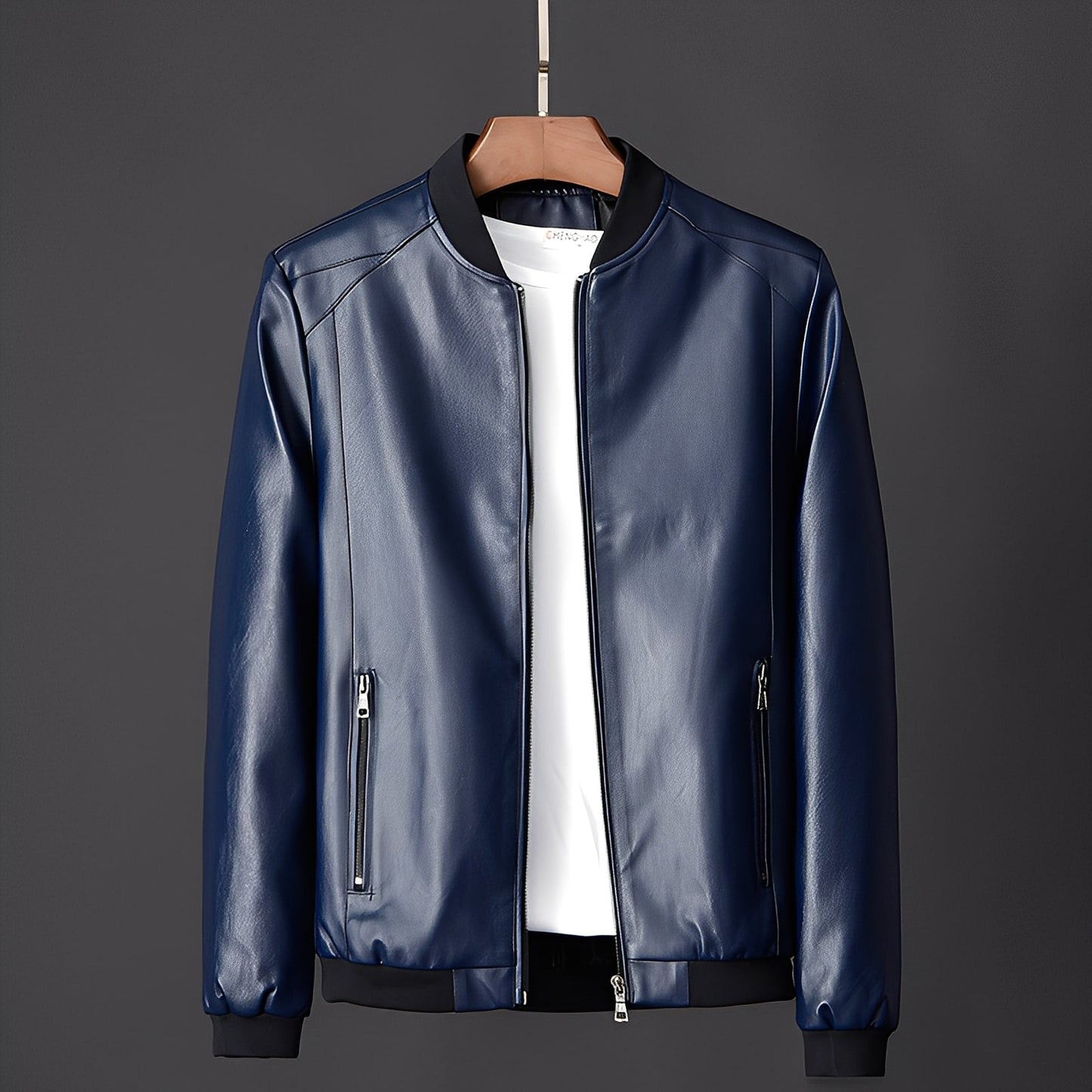 Blouson en cuir sur mesure pour homme style motard
