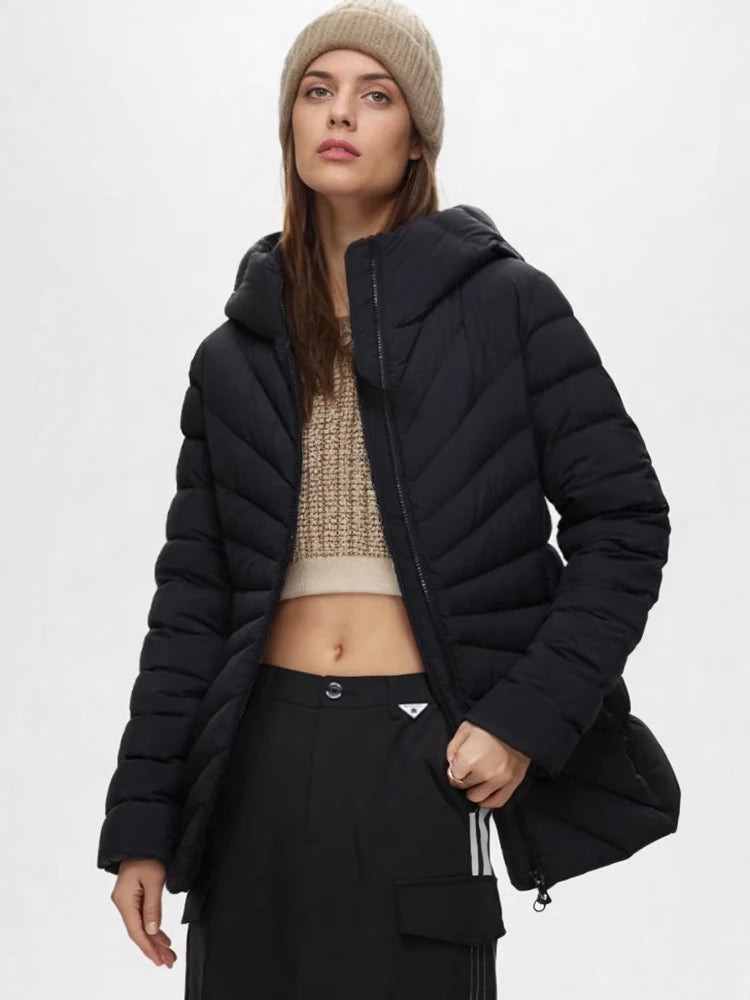 Leichte Steppjacke Damen Kapuze - IdealeKleiden