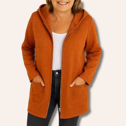 Gilet à capuche à manches longues et chaud