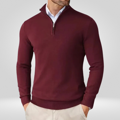 Pull homme slim fit zippé