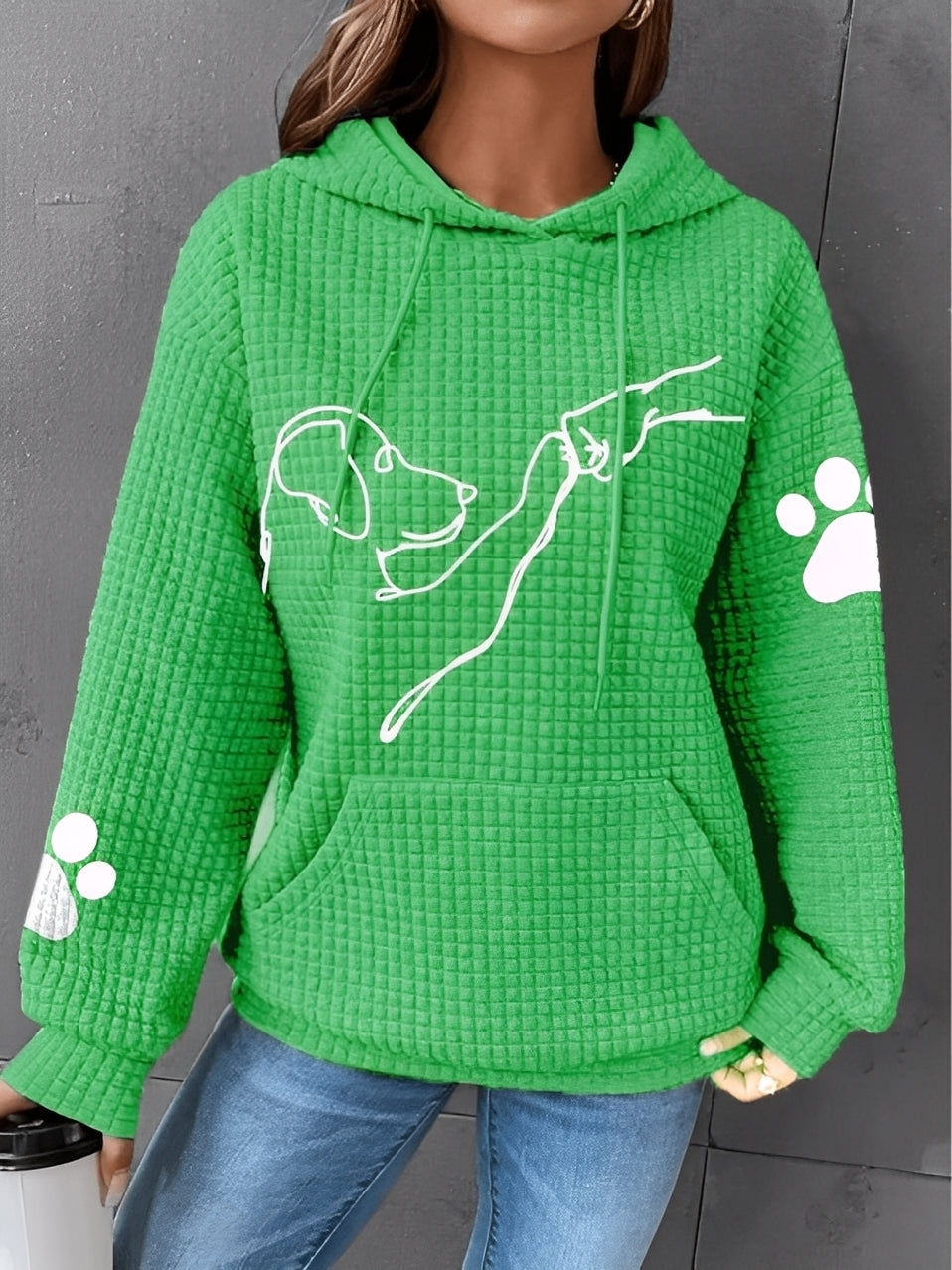 Veste stylée pour femme | Sweat-shirt doux imprimé à capuche