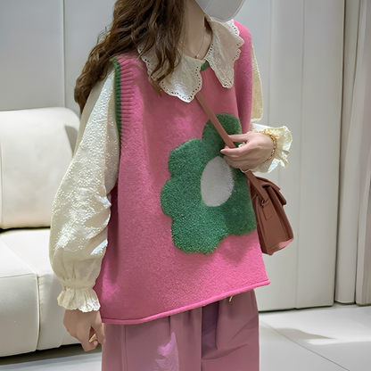 Gilet femme à motif floral confortable et élégant