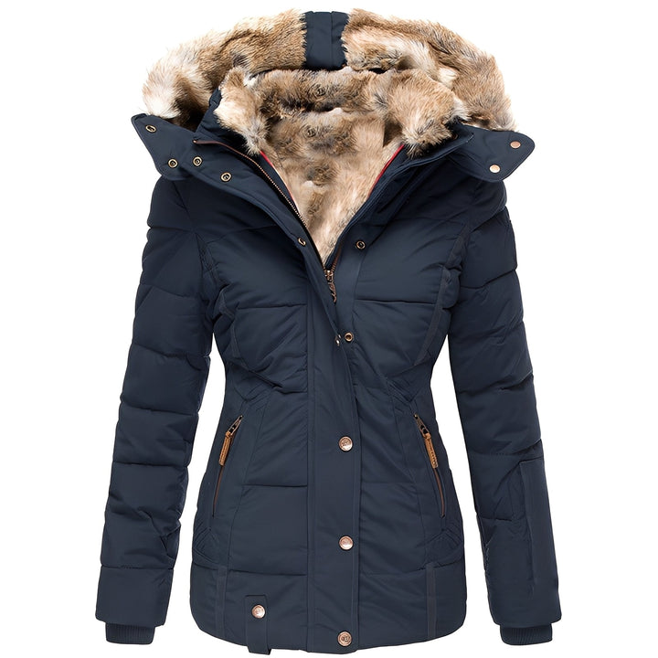 Élégante veste pour femme avec col en fourrure