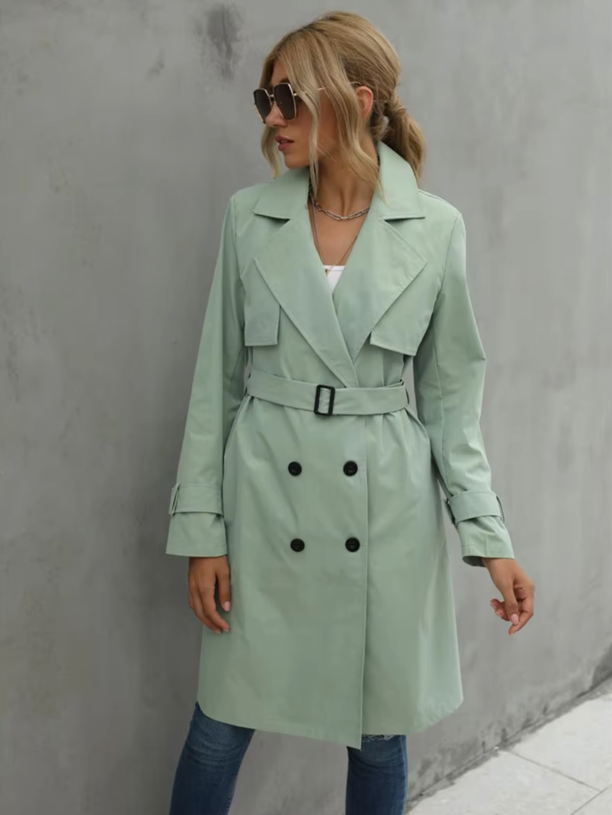 Trench-coat long élégant pour femme