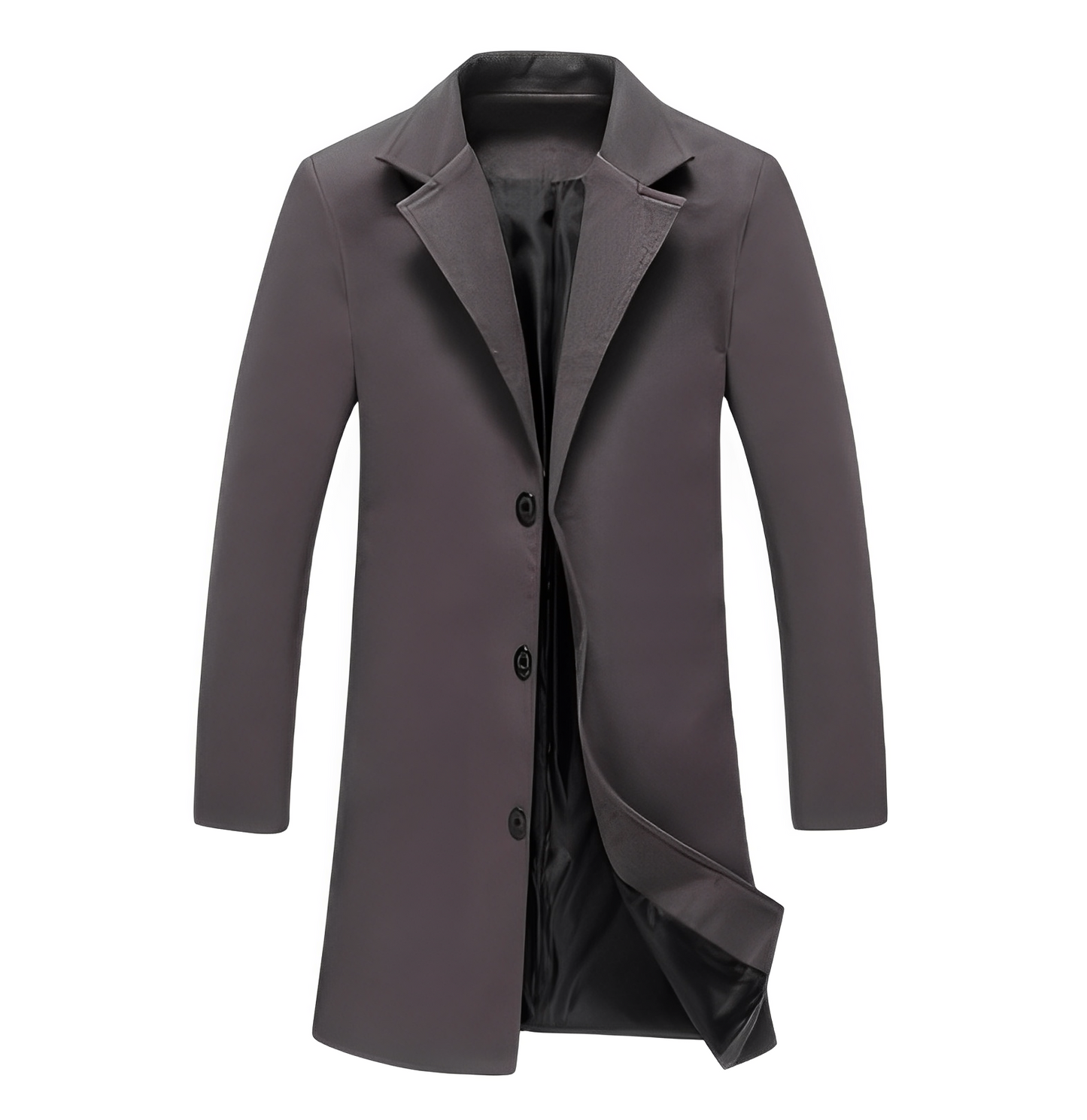 Manteau d'hiver élégant pour homme en laine noire