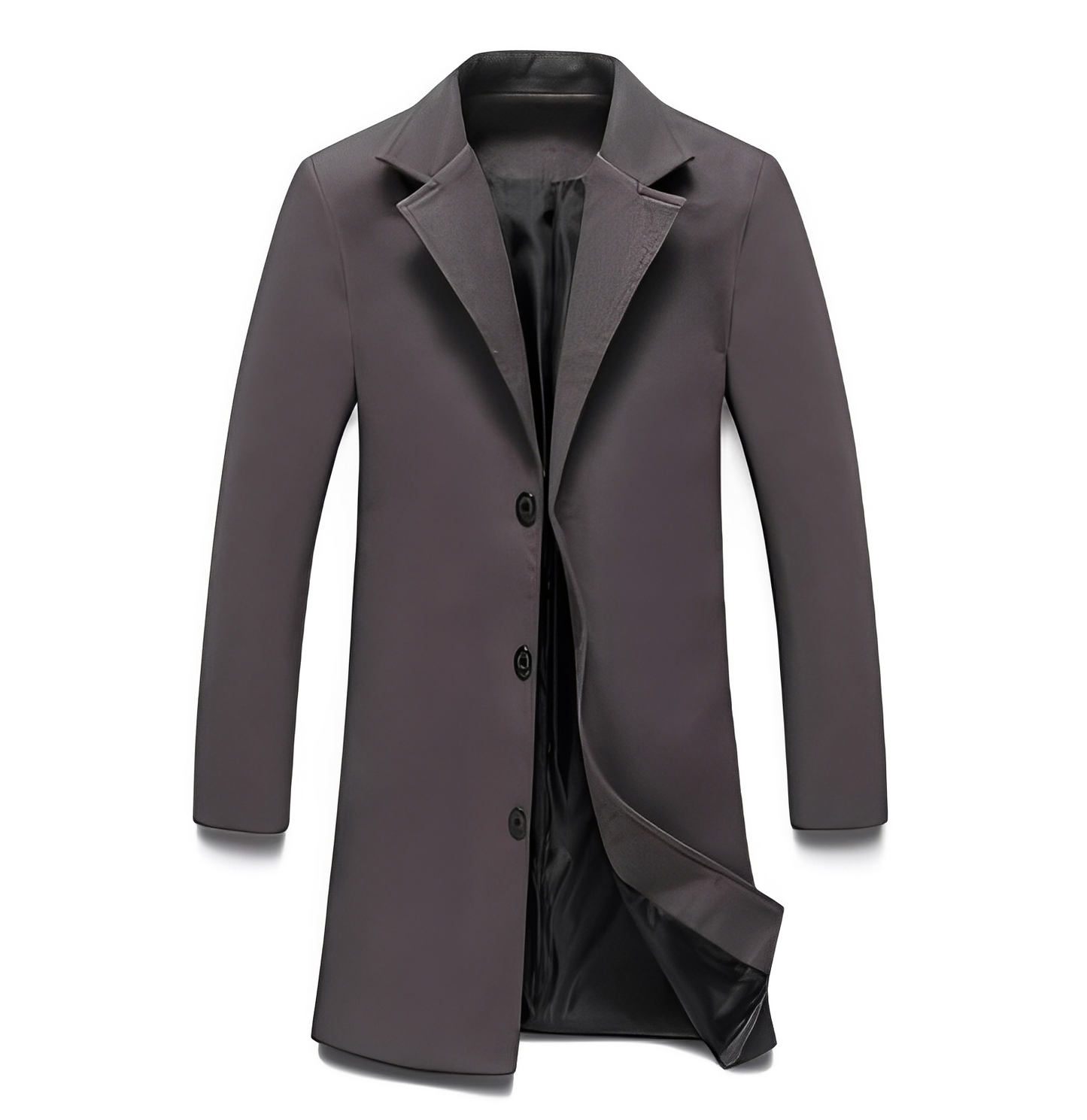 Manteau élégant en laine noire pour homme