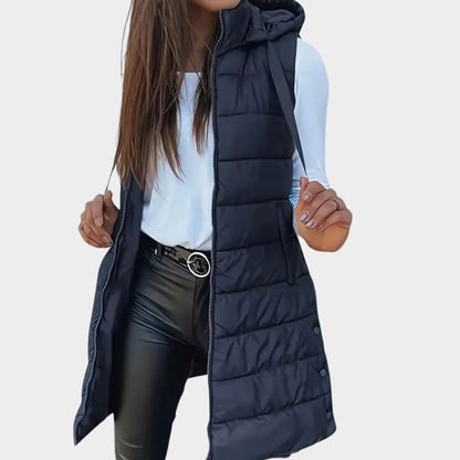 Gilet d'hiver chaud à capuche