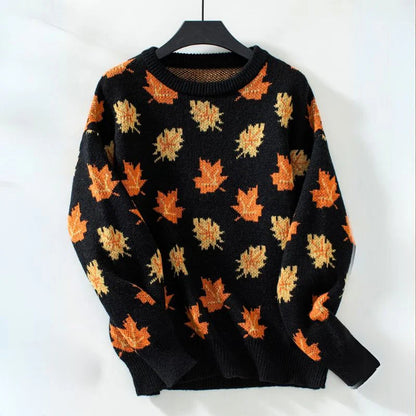 Pull tricoté d'automne Confortable Doré