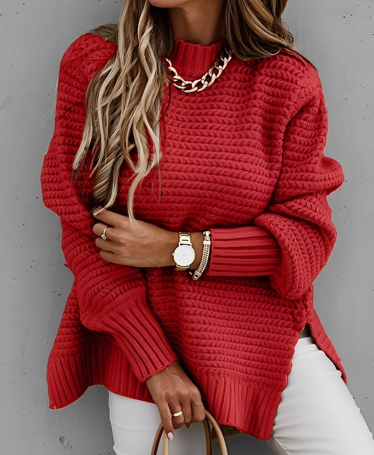 Pull doux pour femme, style oversize