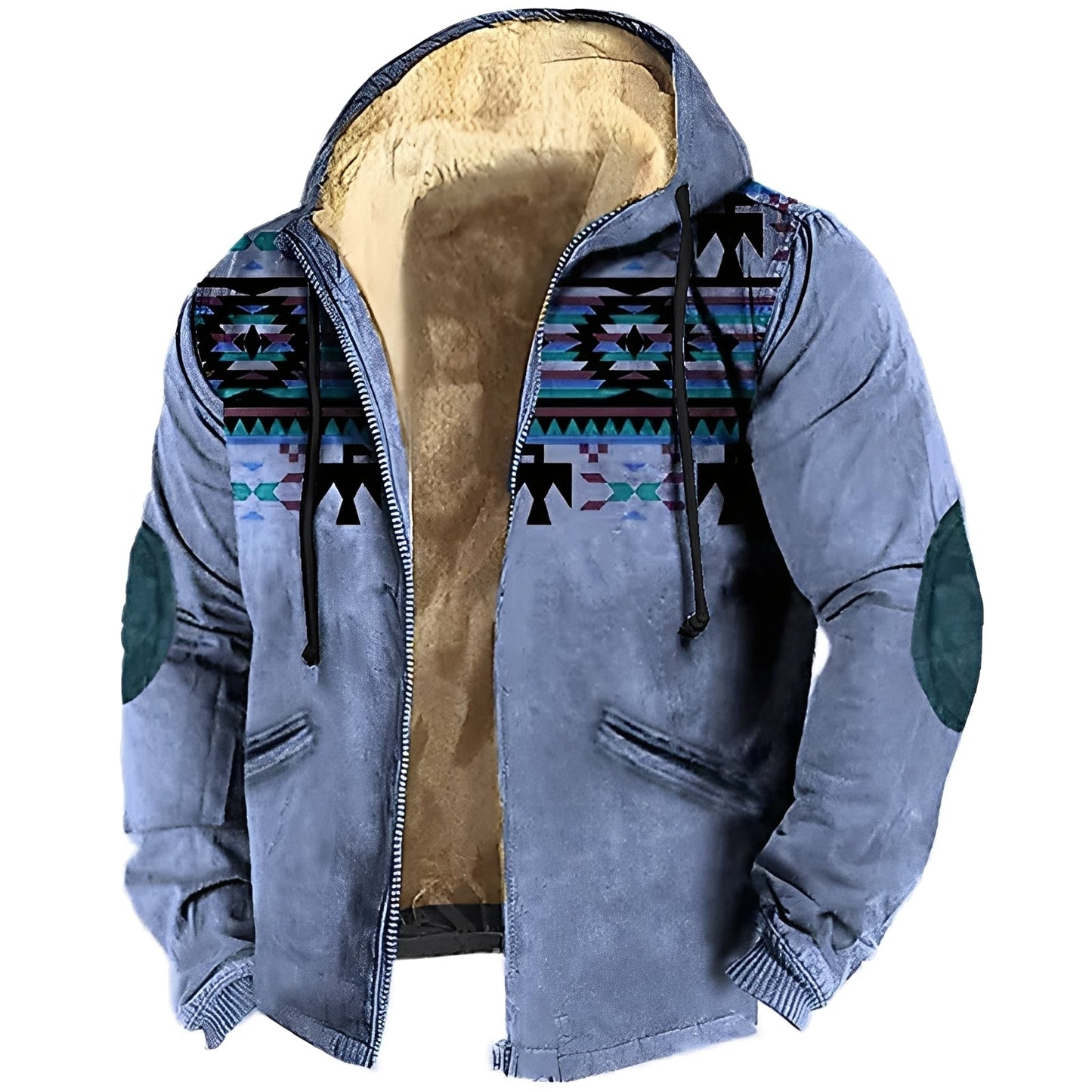 Veste à capuche homme style tribal moderne