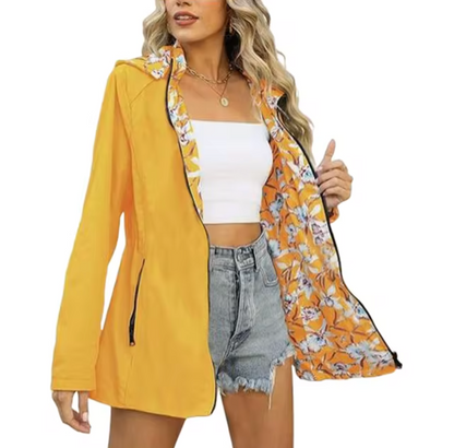Veste d'extérieur pratique avec capuche et motif tendance