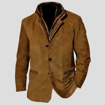 Veste homme moderne style rétro col contrastant