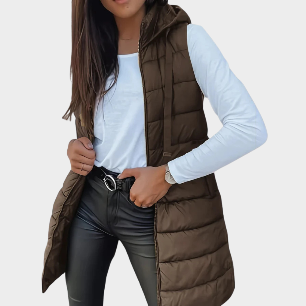 Gilet d'hiver chaud à capuche
