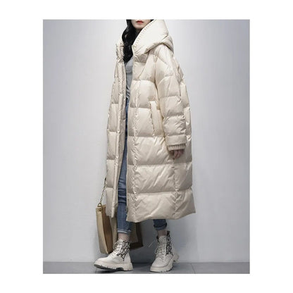Manteau long et élégant en fausse fourrure pour femme