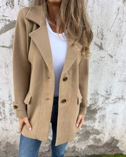 Élégant manteau en laine pour femme
