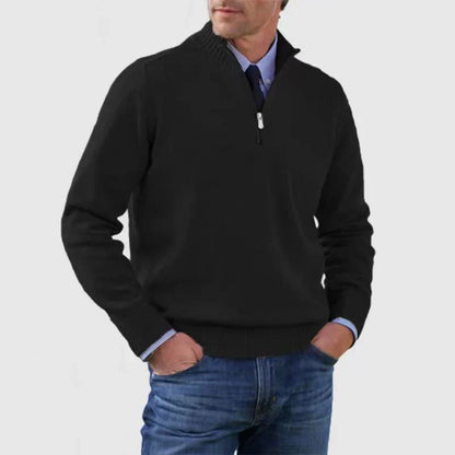 Pull Homme Demi-Zip Confortable Moderne