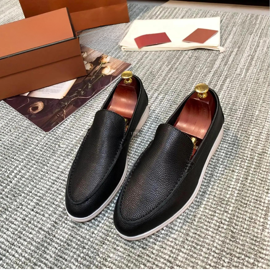 Mocassins élégants en cuir de luxe pour hommes