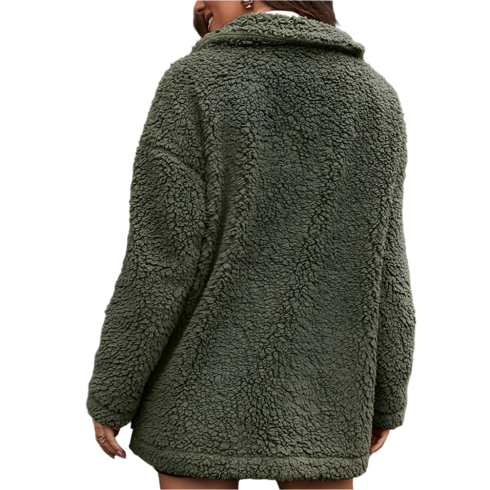 Veste polaire douce femme avec fermeture éclair chaude