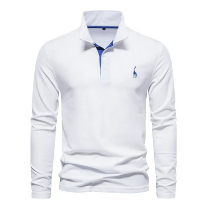 Polo homme manches longues classique élégant