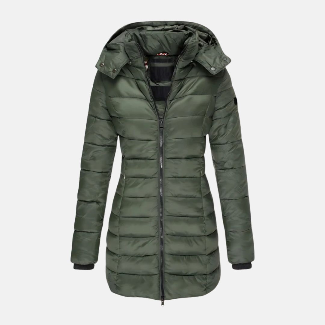 Doudoune matelassée slim fit à capuche pour femme
