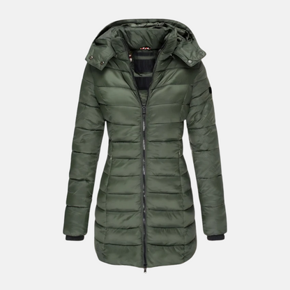 Doudoune matelassée slim fit à capuche pour femme