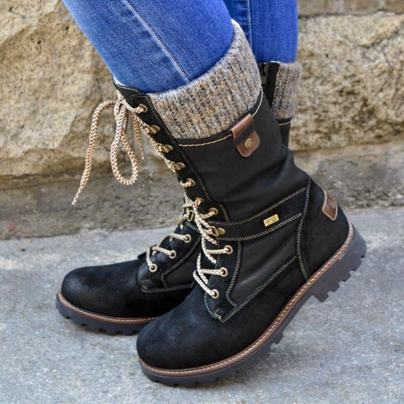 Bottes élégantes pour femmes | Bottes de combat montantes à la mode