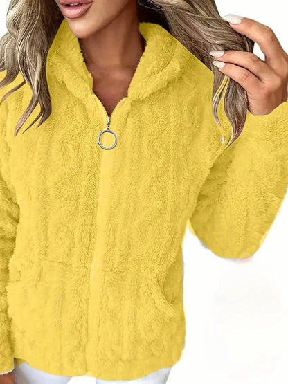 Pull classique à manches longues avec capuche et fermeture éclair