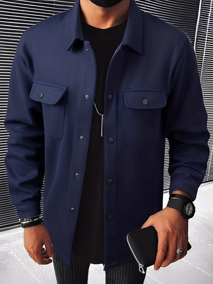 Veste à carreaux confortable avec poches pour homme