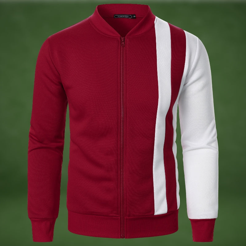 Sweatshirt sportif, fermeture éclair, mélange de polyester