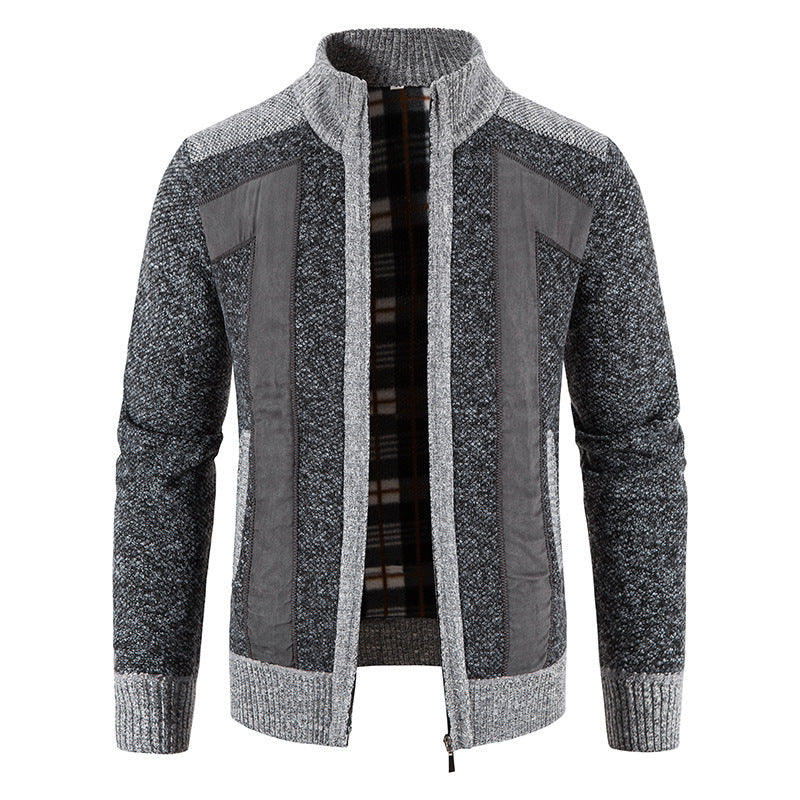 Veste en peluche confortable pour hommes avec fermeture éclair